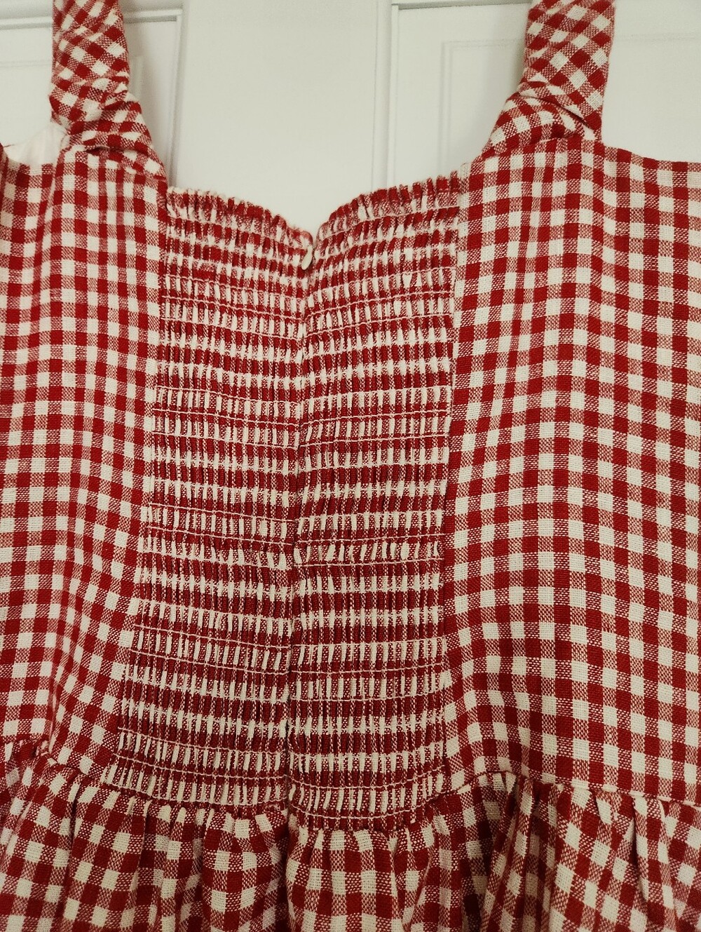 ✨️✨️NWOT Reformation Sora Linen Mini Dress  Check Red Gingham - Picture 9 of 11